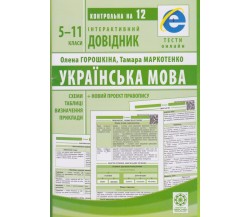 Интерактивный справочник ЗНО украинский язык авт. Горошкина, Маркотенко изд. Весна