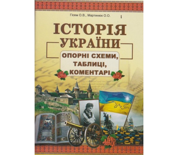 ЗНО история Украины Опорные схемы, таблицы, комментарии авт. Гисем изд. Абетка купити