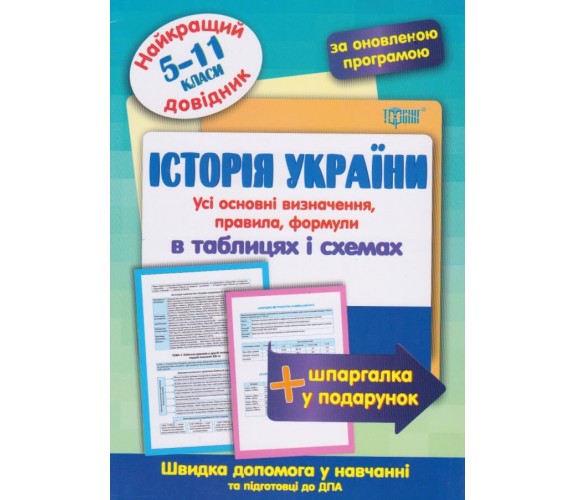 Історія України в таблицях і схемах 5-11 клас (найкращий довідник ЗНО (ДПА) + шпаргалка у подарунок) авт. Дух вид. Торсінг купити